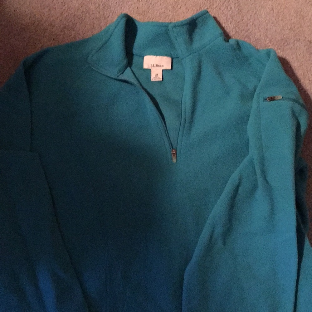 LL Bean microfleece quarter zip pullover